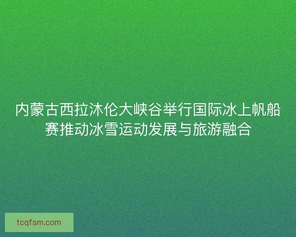 内蒙古西拉沐伦大峡谷举行国际冰上帆船赛推动冰雪运动发展与旅游融合 内蒙古西拉沐伦大峡谷举行国际冰上帆船赛推动冰雪运动发展与旅游融合